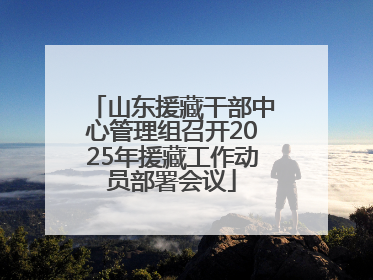 山东援藏干部中心管理组召开2025年援藏工作动员部署会议