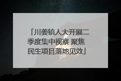 川姜镇人大开展二季度集中视察 聚焦民生项目落地见效