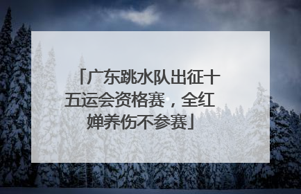 广东跳水队出征十五运会资格赛，全红婵养伤不参赛