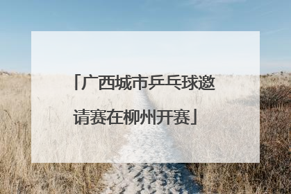 广西城市乒乓球邀请赛在柳州开赛