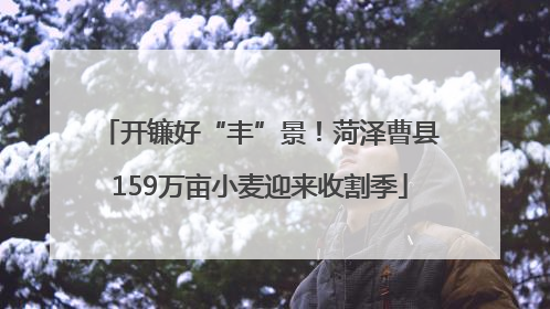 开镰好“丰”景！菏泽曹县159万亩小麦迎来收割季