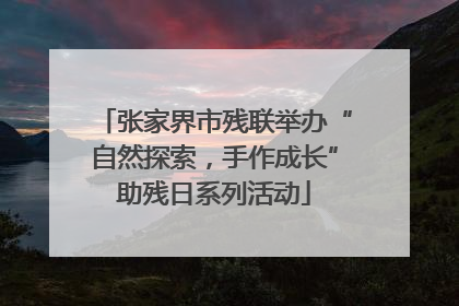 张家界市残联举办“自然探索，手作成长”助残日系列活动