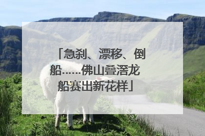 急刹、漂移、倒船……佛山叠滘龙船赛出新花样