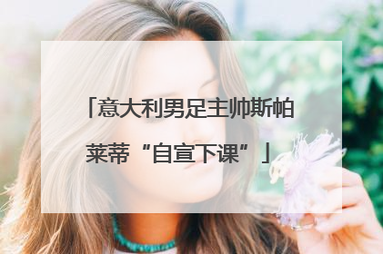 意大利男足主帅斯帕莱蒂“自宣下课”