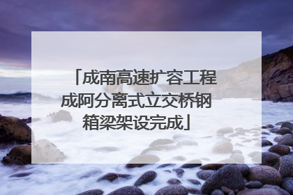 成南高速扩容工程成阿分离式立交桥钢箱梁架设完成