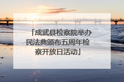 成武县检察院举办民法典颁布五周年检察开放日活动
