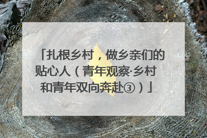 扎根乡村，做乡亲们的贴心人（青年观察·乡村和青年双向奔赴③）