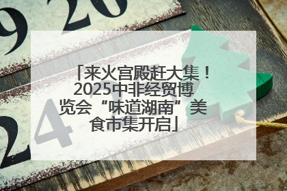 来火宫殿赶大集！2025中非经贸博览会“味道湖南”美食市集开启