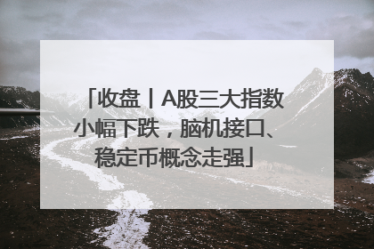 收盘丨A股三大指数小幅下跌，脑机接口、稳定币概念走强