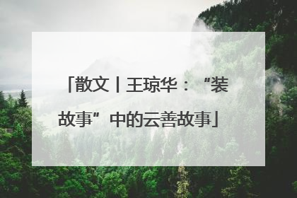 散文丨王琼华：“装故事”中的云善故事