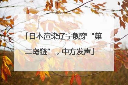 日本渲染辽宁舰穿“第二岛链”，中方发声