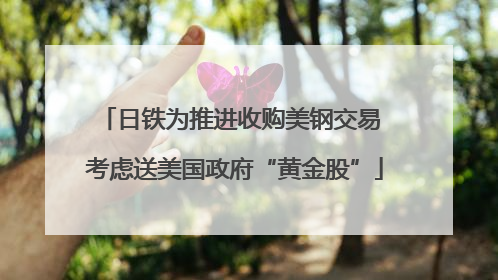 日铁为推进收购美钢交易 考虑送美国政府“黄金股”