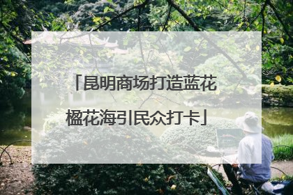 昆明商场打造蓝花楹花海引民众打卡