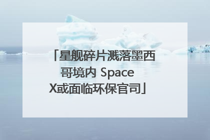 星舰碎片溅落墨西哥境内 SpaceX或面临环保官司