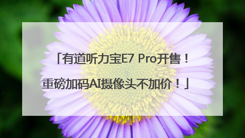 有道听力宝E7 Pro开售！重磅加码AI摄像头不加价！
