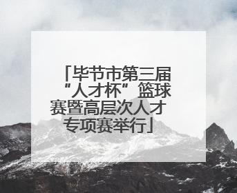毕节市第三届“人才杯”篮球赛暨高层次人才专项赛举行