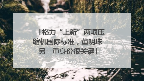 格力“上新”两项压缩机国际标准，董明珠另一重身份很关键