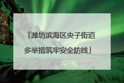 潍坊滨海区央子街道多举措筑牢安全防线