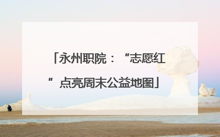 永州职院：“志愿红”点亮周末公益地图