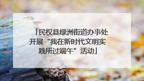 民权县绿洲街道办事处开展“我在新时代文明实践所过端午”活动