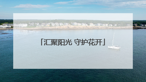 汇聚阳光 守护花开
