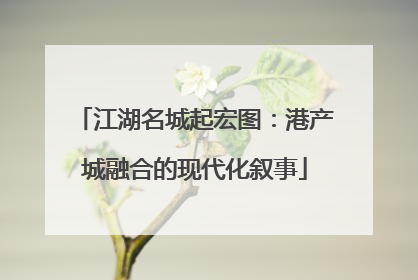 江湖名城起宏图：港产城融合的现代化叙事