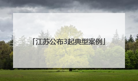 江苏公布3起典型案例