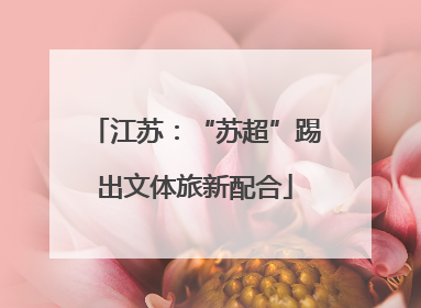 江苏：“苏超”踢出文体旅新配合