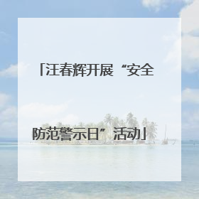 汪春辉开展“安全防范警示日”活动