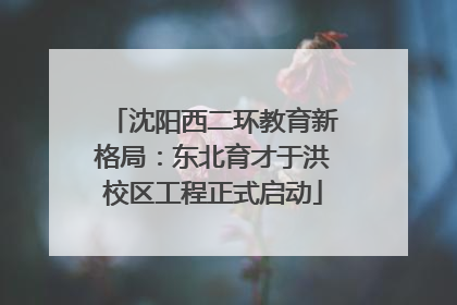 沈阳西二环教育新格局：东北育才于洪校区工程正式启动