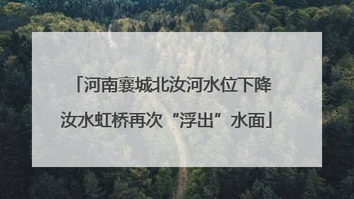 河南襄城北汝河水位下降 汝水虹桥再次“浮出”水面