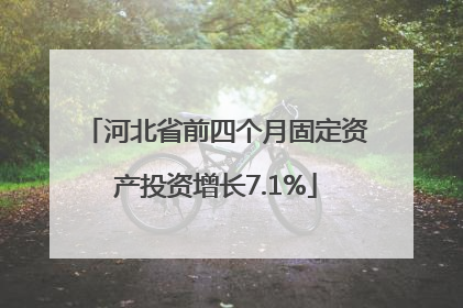 河北省前四个月固定资产投资增长7.1%