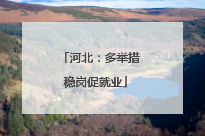 河北：多举措稳岗促就业