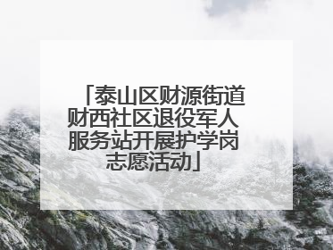 泰山区财源街道财西社区退役军人服务站开展护学岗志愿活动