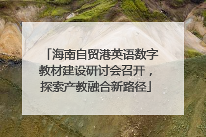 海南自贸港英语数字教材建设研讨会召开，探索产教融合新路径