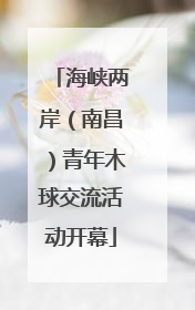 海峡两岸（南昌）青年木球交流活动开幕