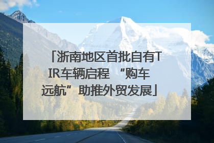 浙南地区首批自有TIR车辆启程 “购车远航”助推外贸发展