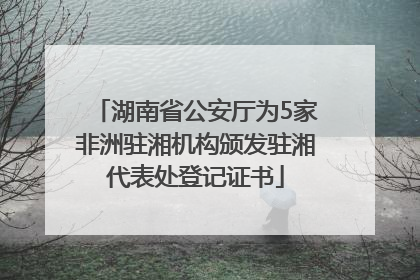 湖南省公安厅为5家非洲驻湘机构颁发驻湘代表处登记证书