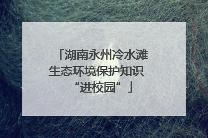 湖南永州冷水滩生态环境保护知识“进校园”