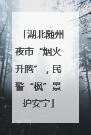 湖北随州夜市“烟火升腾”，民警“枫”景护安宁