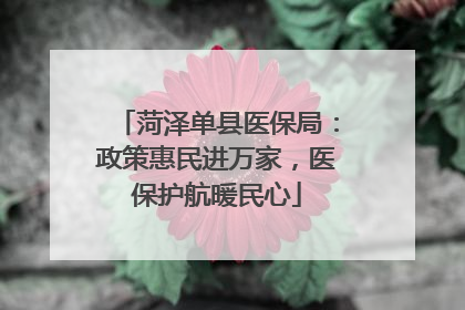 菏泽单县医保局：政策惠民进万家，医保护航暖民心