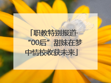 职教特别报道· “00后”甜妹在梦中情校收获未来