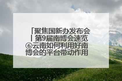 聚焦国新办发布会丨第9届南博会速览⑥云南如何利用好南博会的平台带动作用，深化与南亚国家的交流与合作？