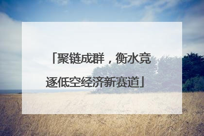 聚链成群，衡水竞逐低空经济新赛道