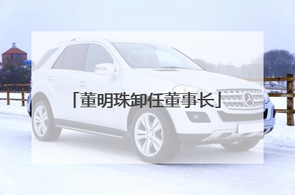董明珠卸任董事长