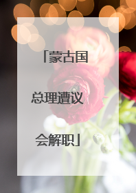 蒙古国总理遭议会解职