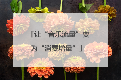 让“音乐流量”变为“消费增量”