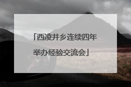 西凌井乡连续四年举办经验交流会