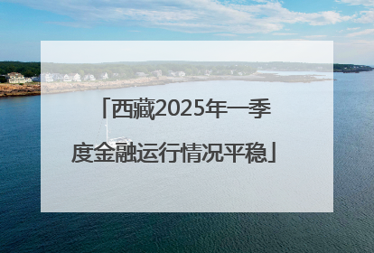 西藏2025年一季度金融运行情况平稳