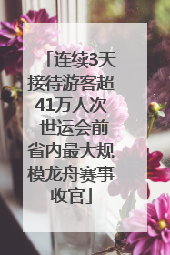 连续3天接待游客超41万人次 世运会前省内最大规模龙舟赛事收官